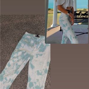 Size small light blue and white jeans